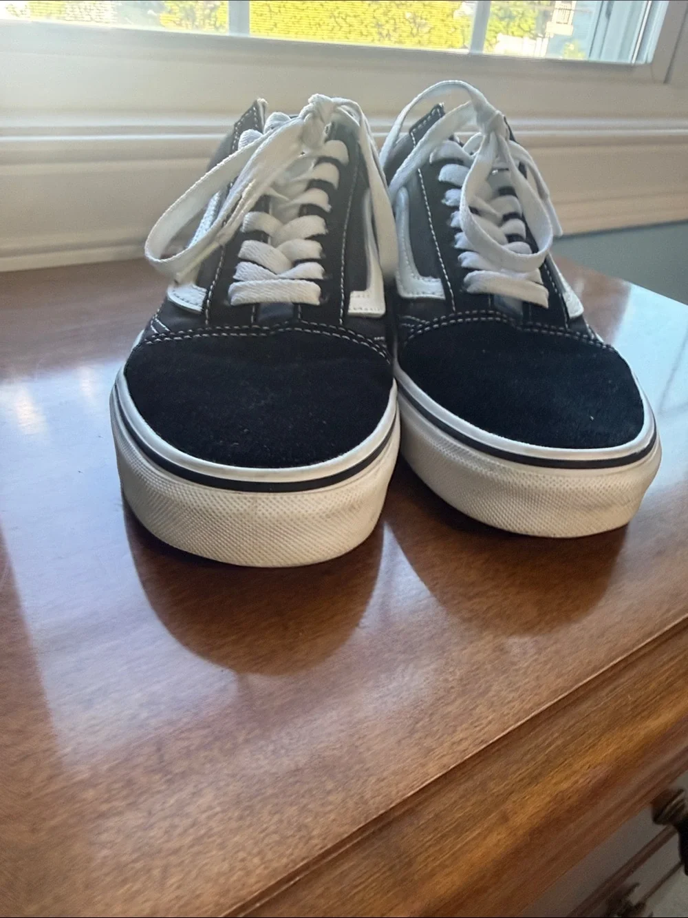 Vans Black and White Old Skool Low Top Sneakers